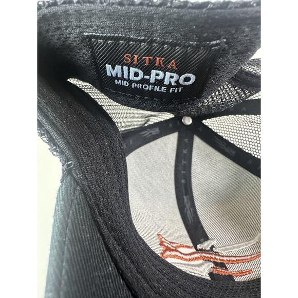 Sitka Icon Mid Pro Trucker Snapback Hat Adjustable Baseball Cap Black One Size - Picture 2 of 5